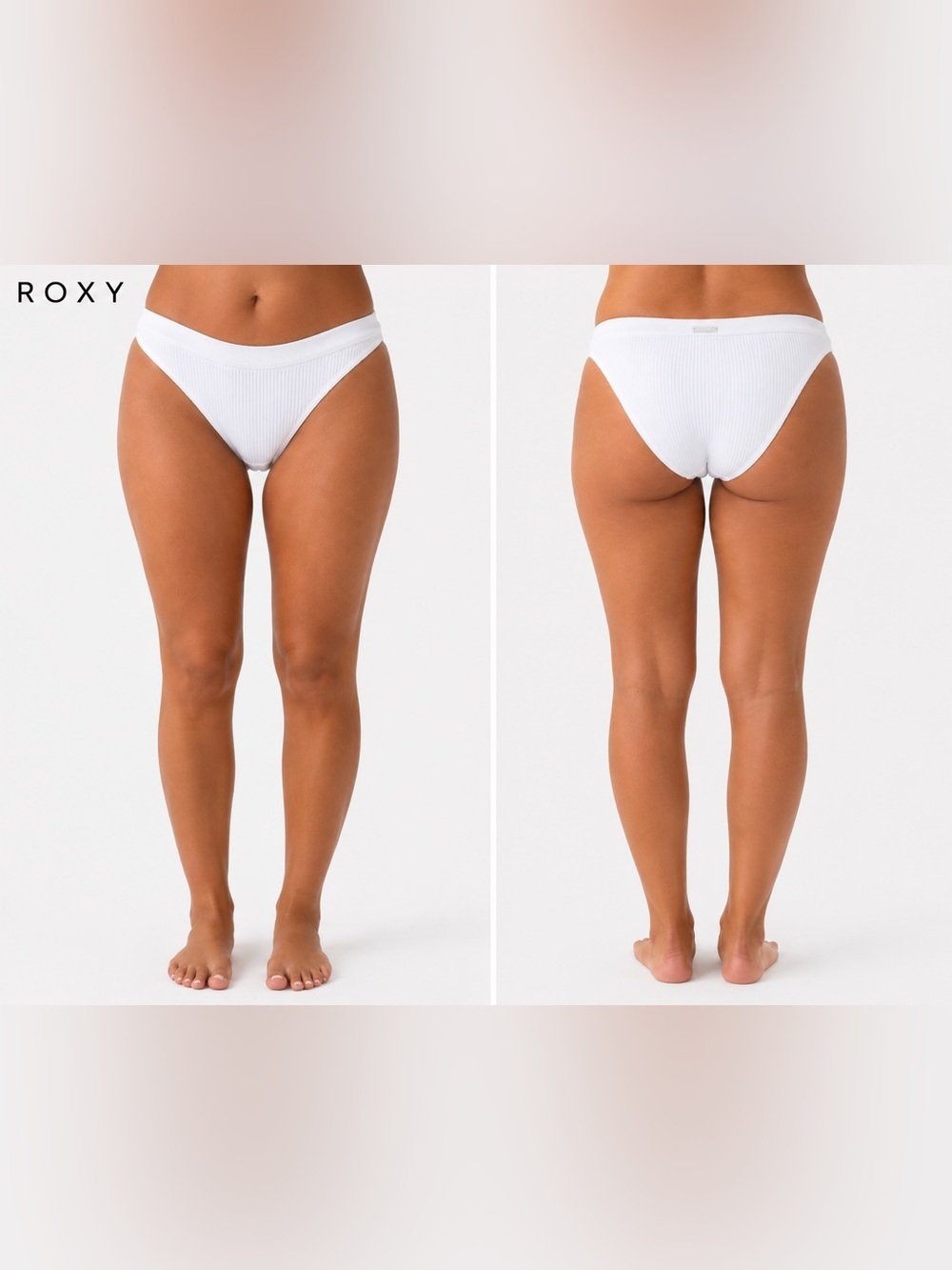 Roxy White Ribbed Bikini Bottom Women’s XXL NWT Swim Bottom